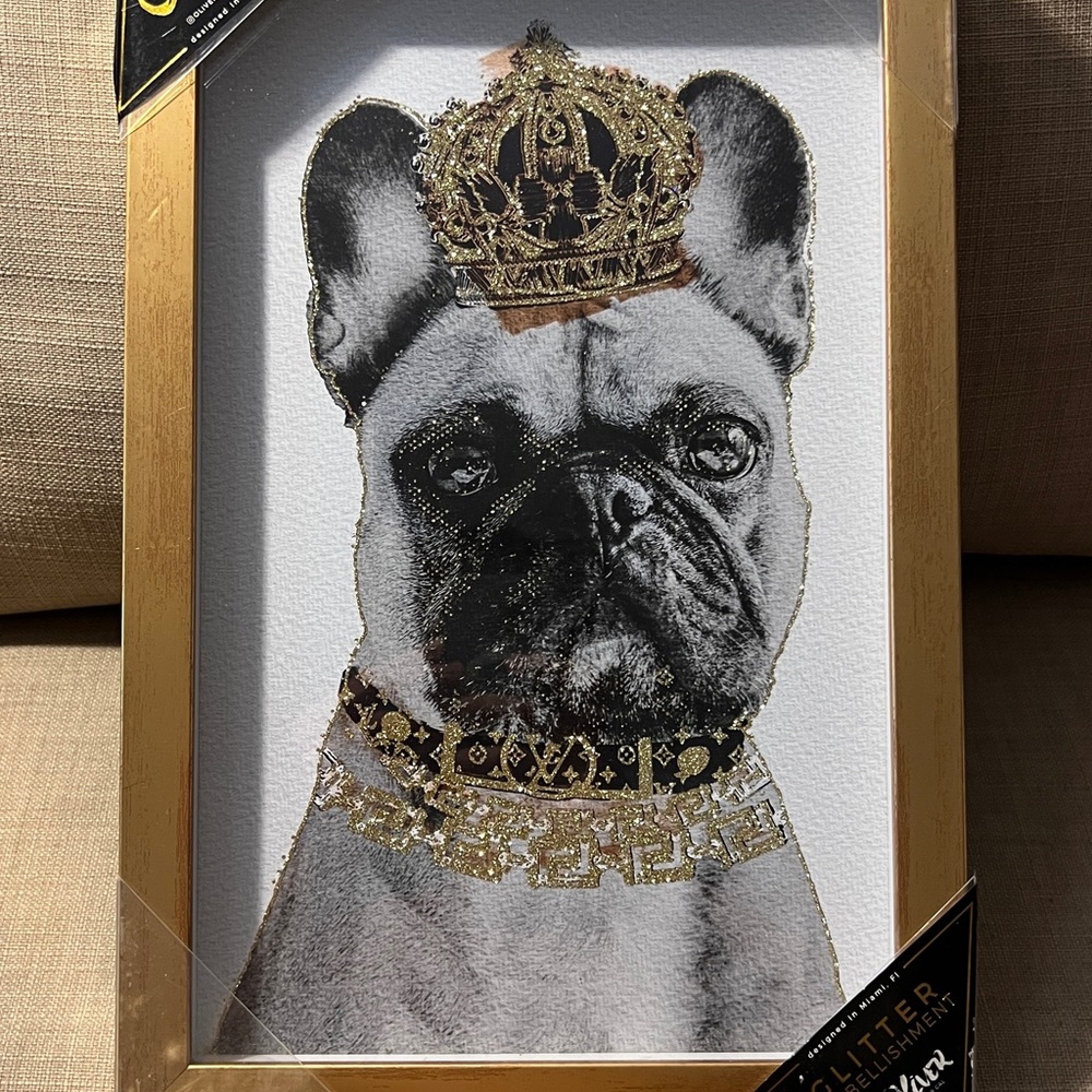 Oliver Gal Louis Vuitton Bulldog Wall Art